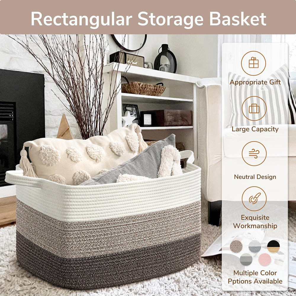 Goodpick versatile basket for towels blankets and toys in bathroom or laundry
