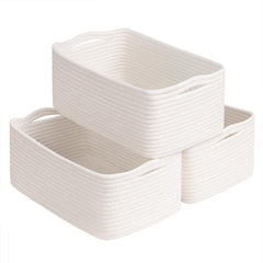 Goodpick rectangular rope storage basket with handles for nursery organization and clutter reduction.