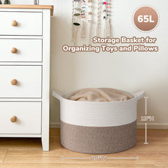 Goodpick blanket basket with two handles for portability.
