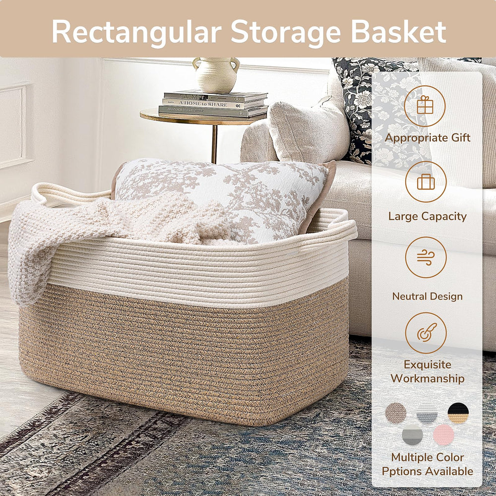 Goodpick blanket basket in nursery for safe, tidy storage