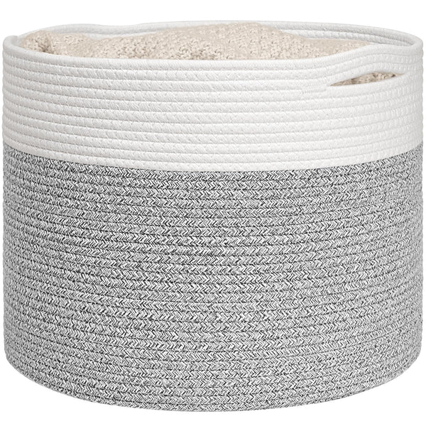 Goodpick blanket basket rope for cozy blanket storage and room organization