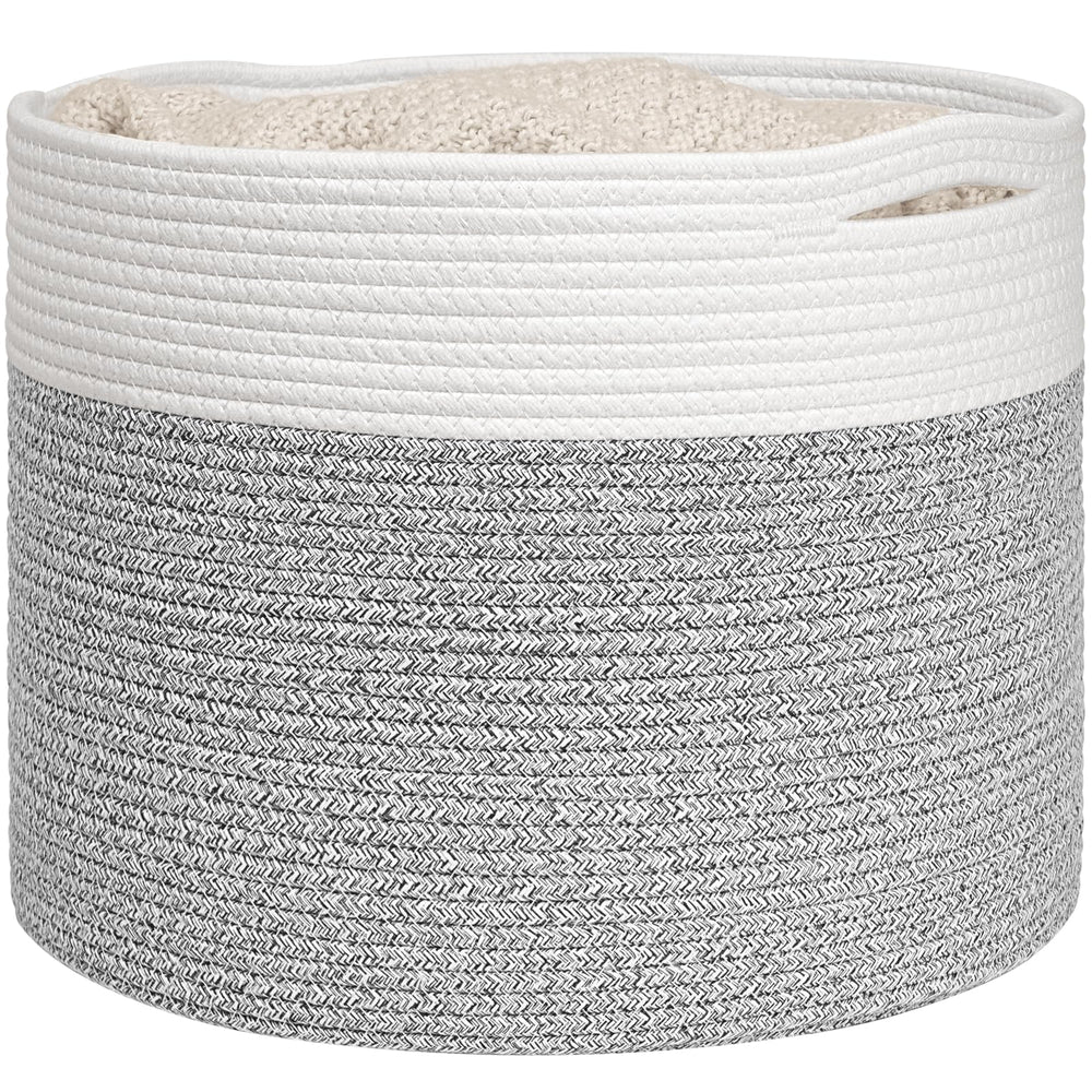 Goodpick blanket basket rope for cozy blanket storage and room organization