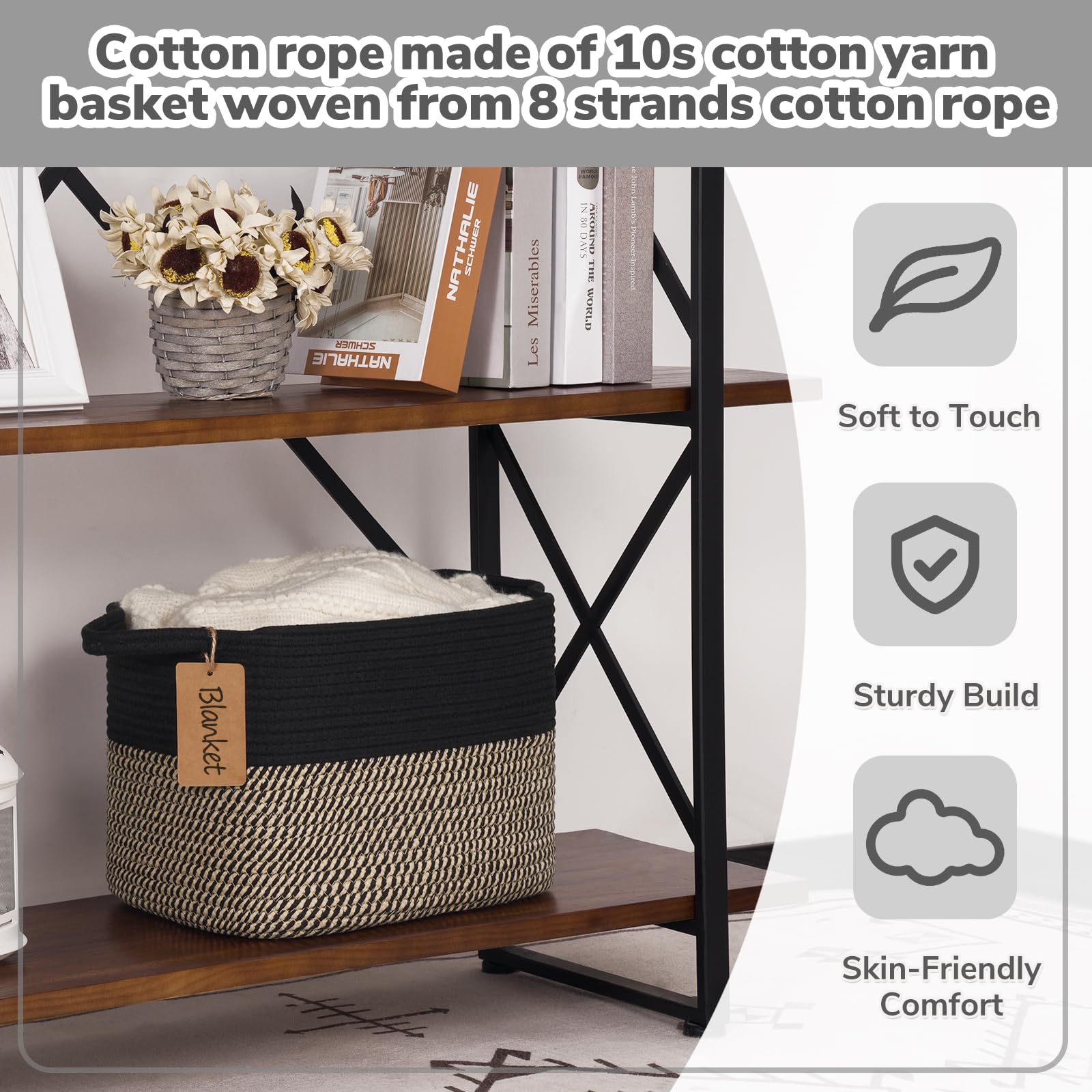 Goodpick empty gift basket with handles ideal for gifting.