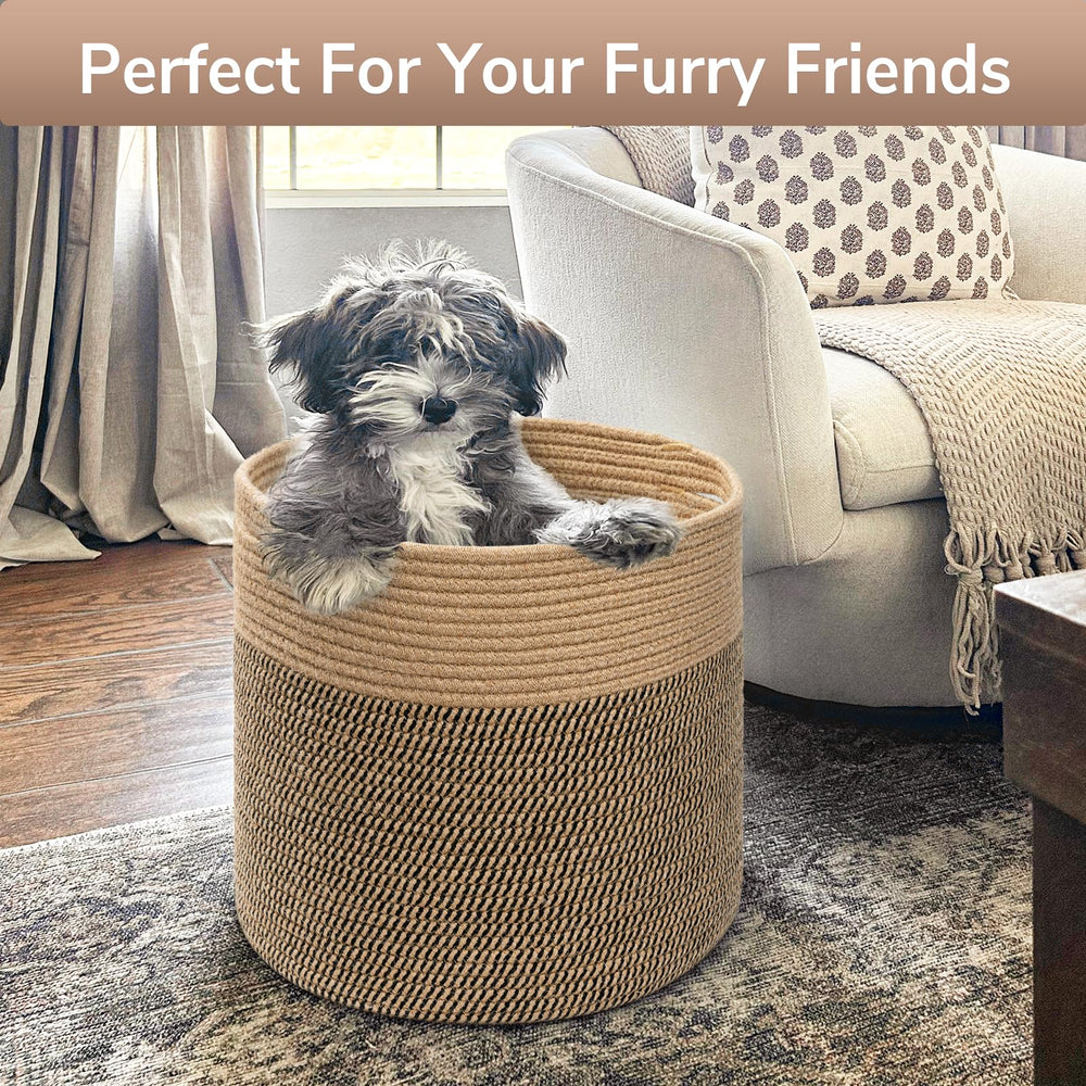 Goodpick extra-large 15.8x13.8 inch basket fits blankets.