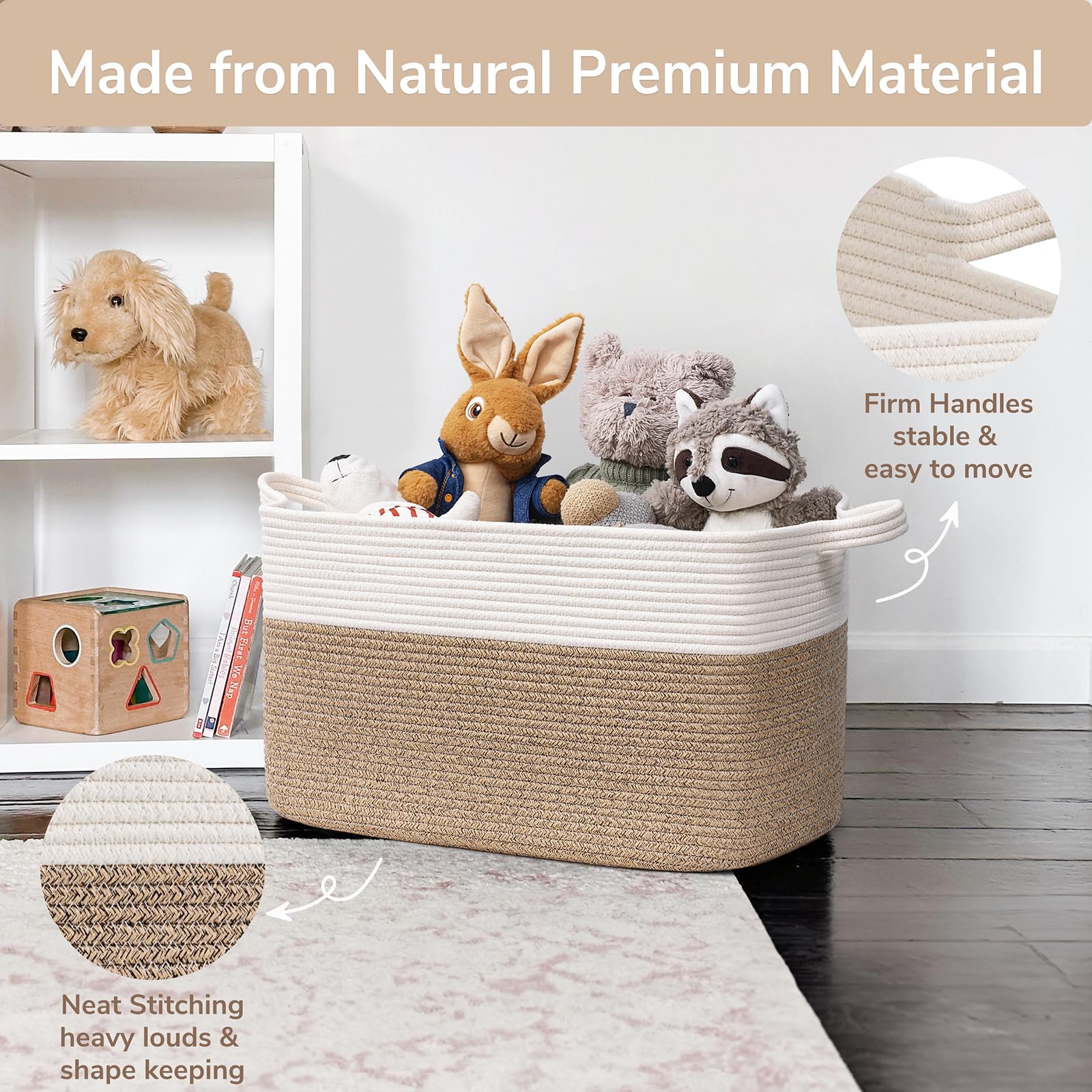 Goodpick large blanket basket with folding-friendly design