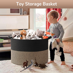 Goodpick large blanket storage basket keeping throws neatly organized.