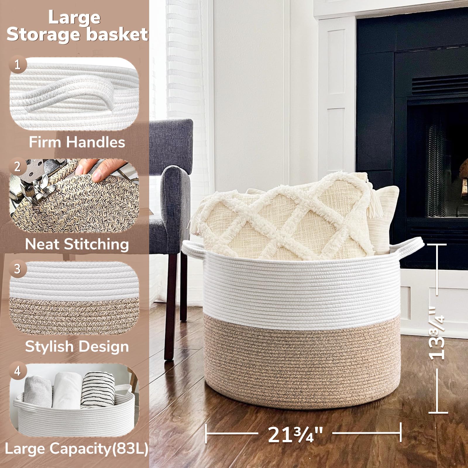 Goodpick folded-shipping basket regains round shape after filling with towels