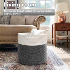 Goodpick basket gray baby toy storage helps nursery stay tidy.