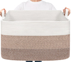 Goodpick large woven basket for nursery or laundry with sturdy handles for easy carrying.