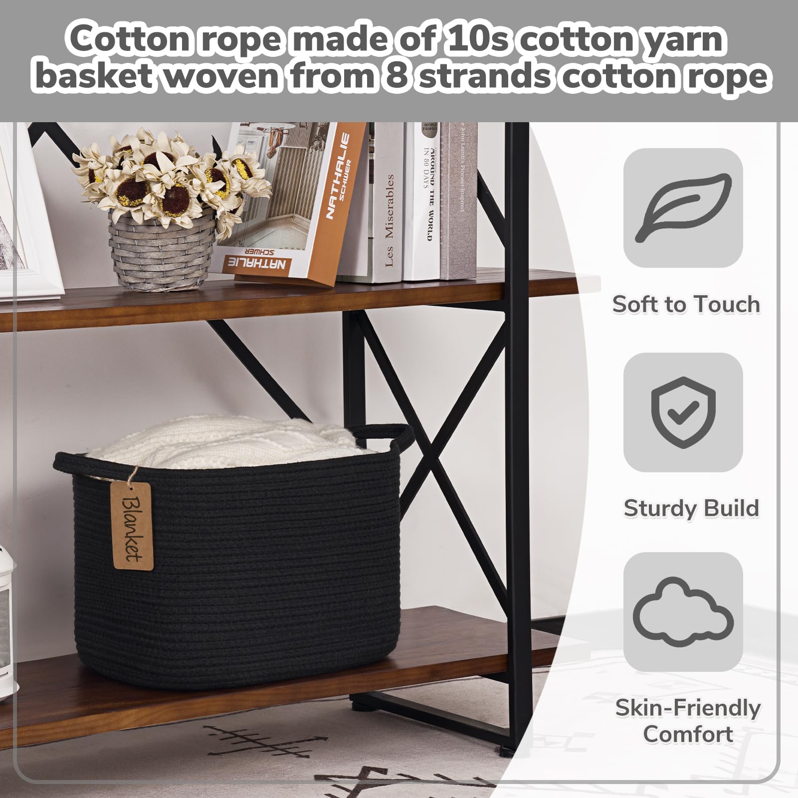 Goodpick laundry basket with labels helps identify contents at a glance