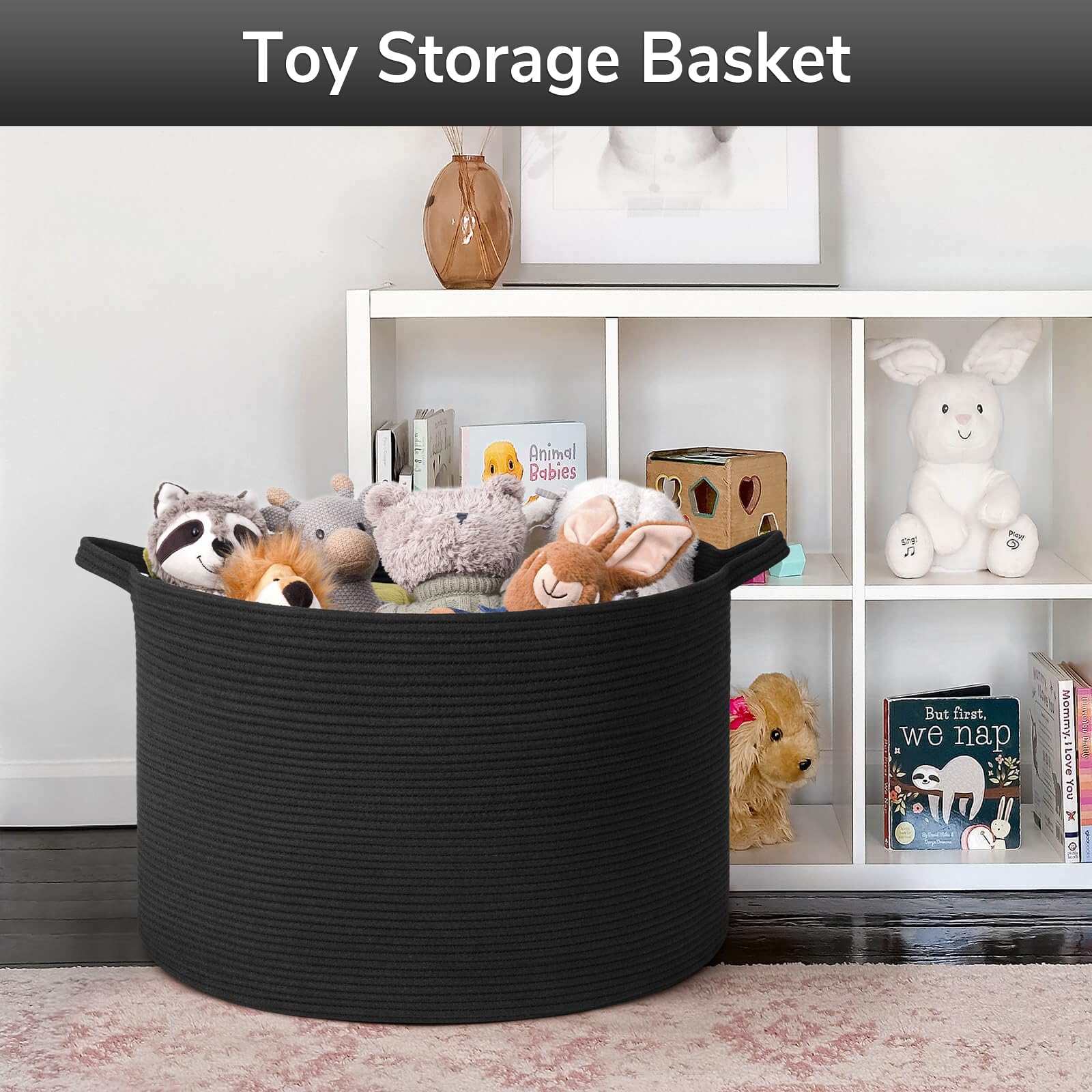 Goodpick laundry hamper basket keeps clothing organized and hidden.