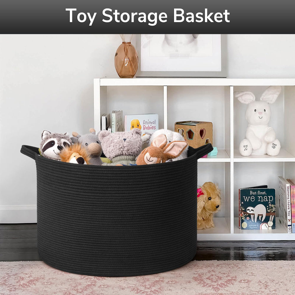 Goodpick laundry hamper basket keeps clothing organized and hidden.