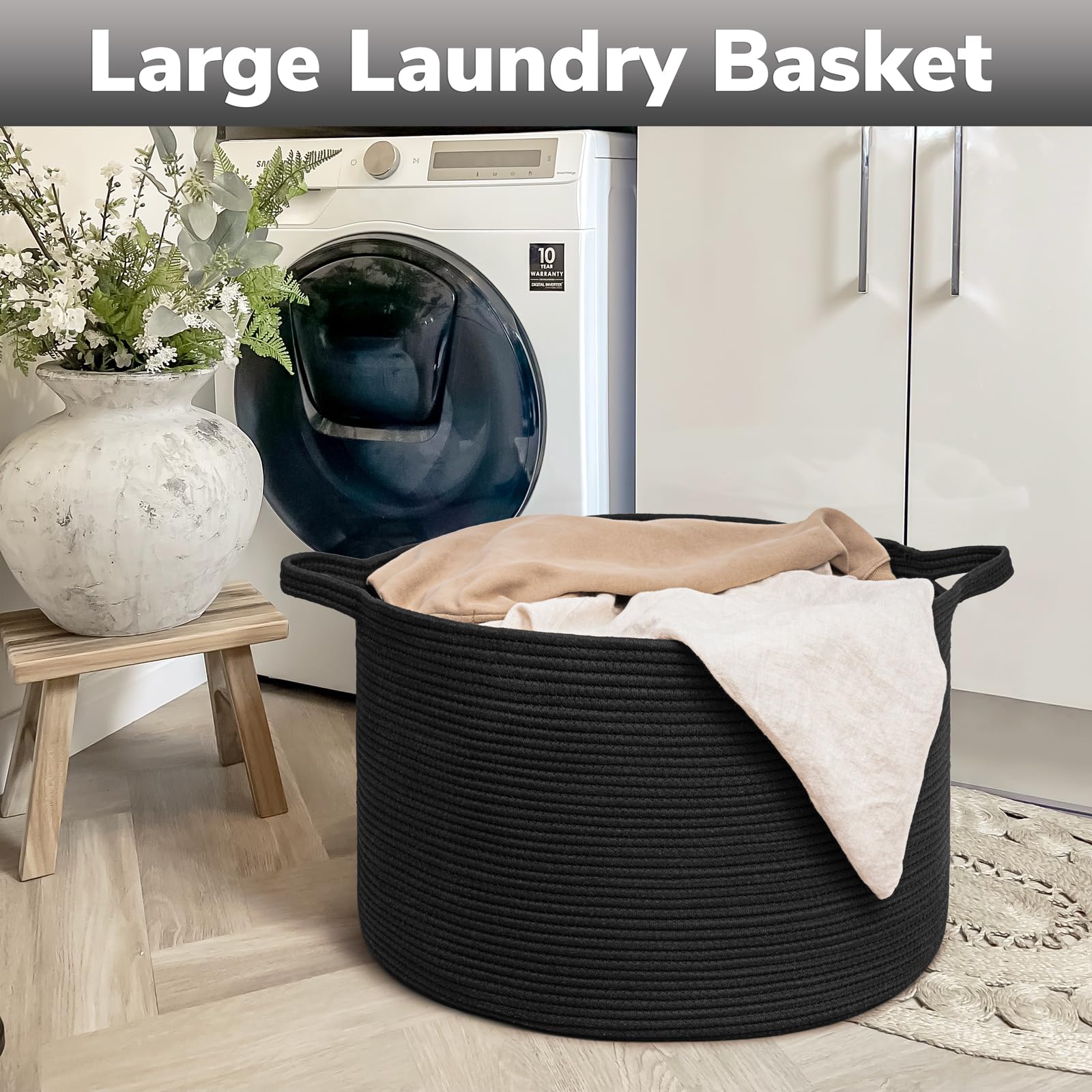 Goodpick laundry hamper function in bedrooms or laundry spaces, lightweight and portable.
