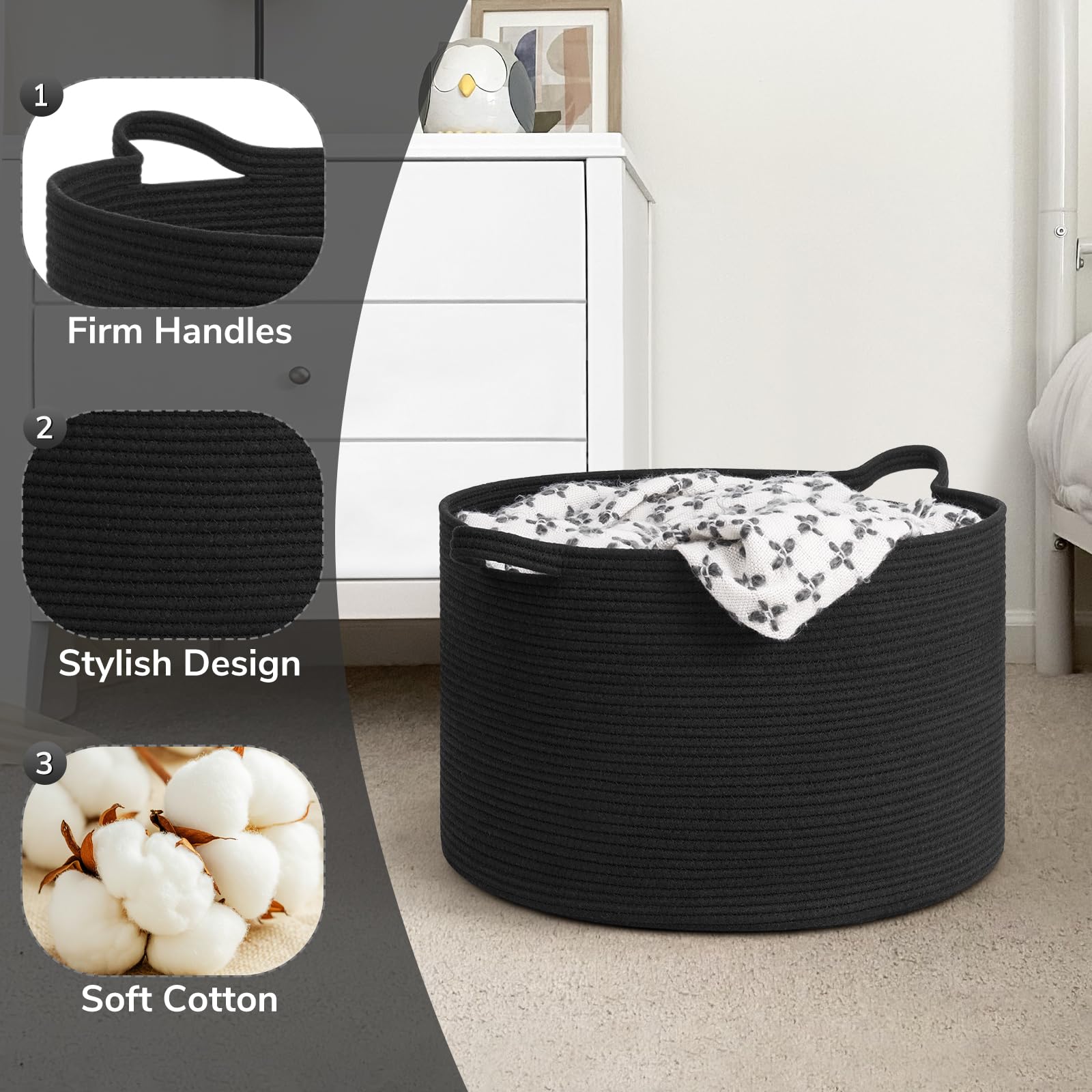 Goodpick large storage bin as stylish living room decor