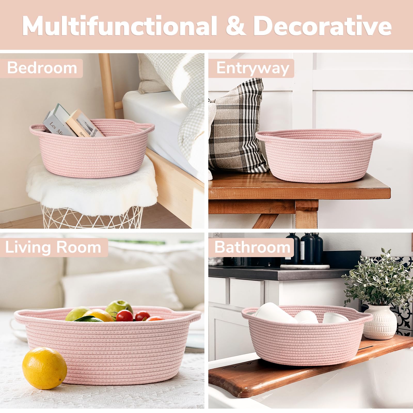 Goodpick basket offering versatile storage in bathroom and bedroom for everyday items