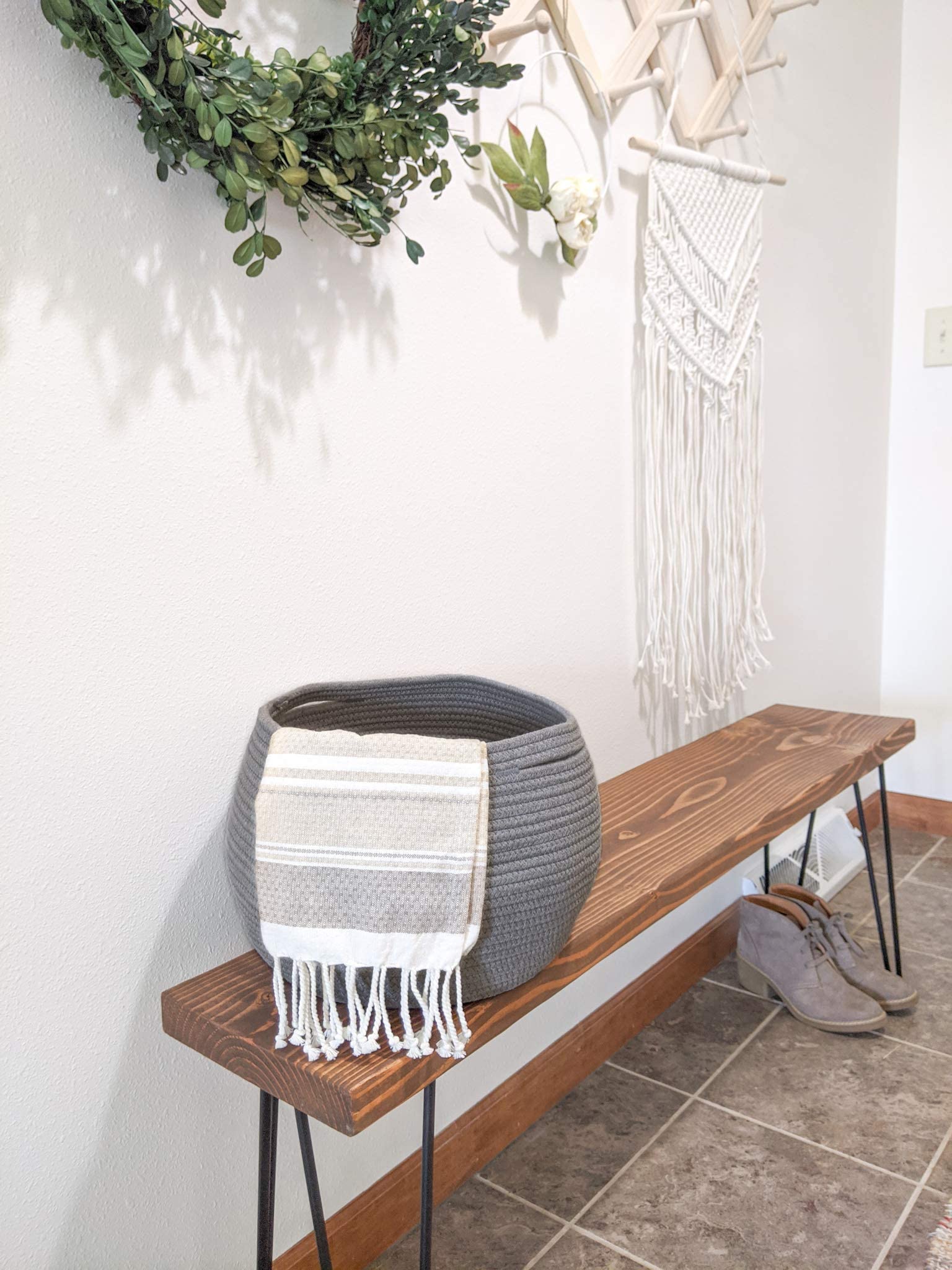 Goodpick machine-washable cotton rope basket easy to clean.