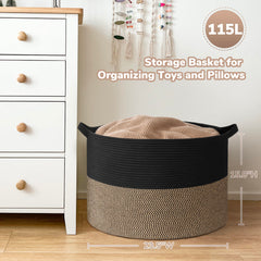 Goodpick neutral tone storage basket suited for any room decor.