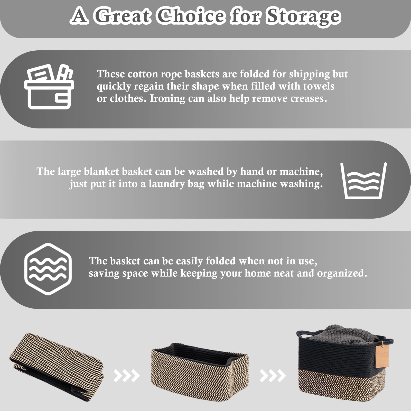 Goodpick room organization basket enhances home décor and order.