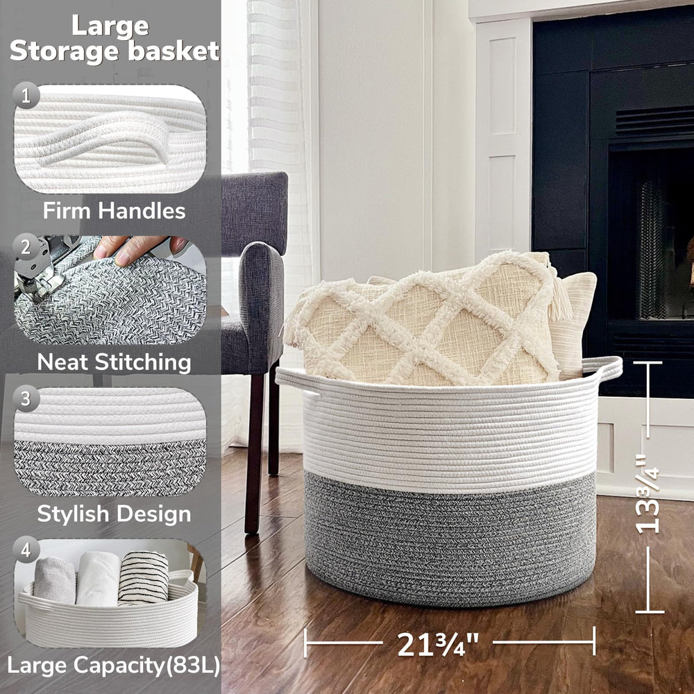 Goodpick rope basket doubles as a toy-bin to tidy kids' rooms.
