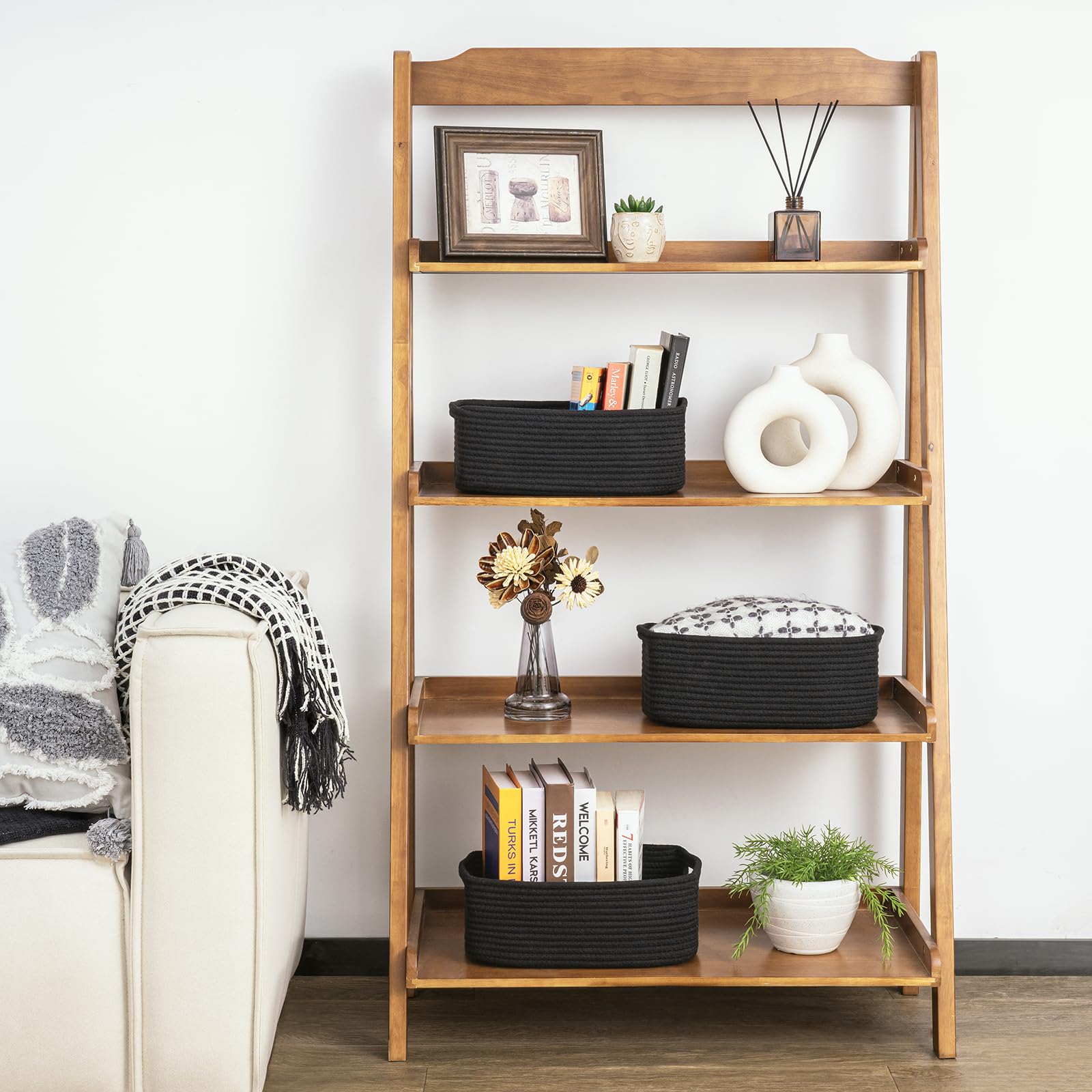 Goodpick rope basket used as toy organizer in a playroom.