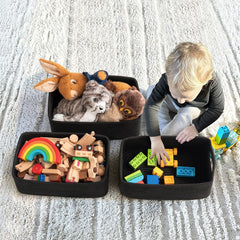 Goodpick rope basket with side handles, easy to move between rooms.