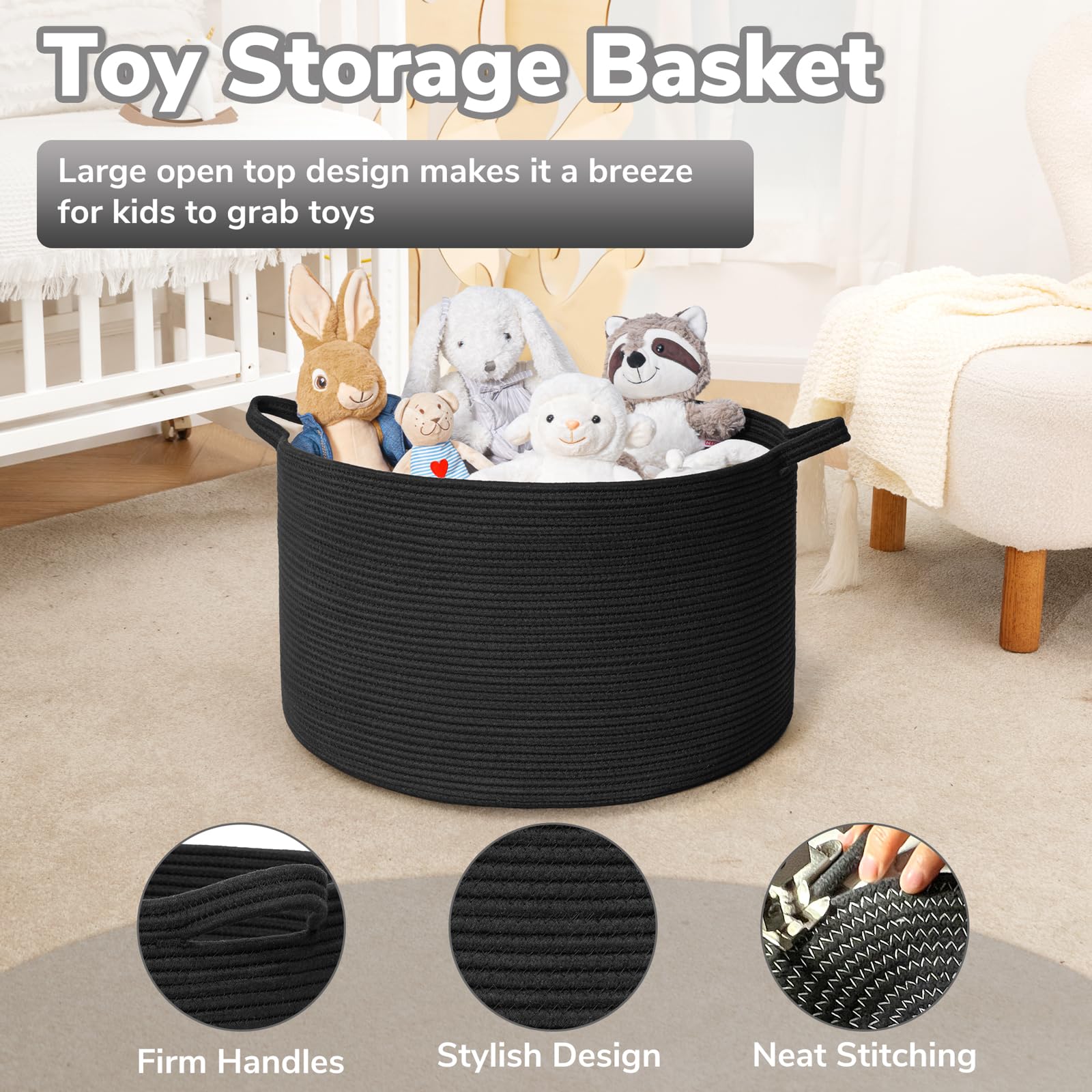 Goodpick sleek black design complements modern decor in any room.