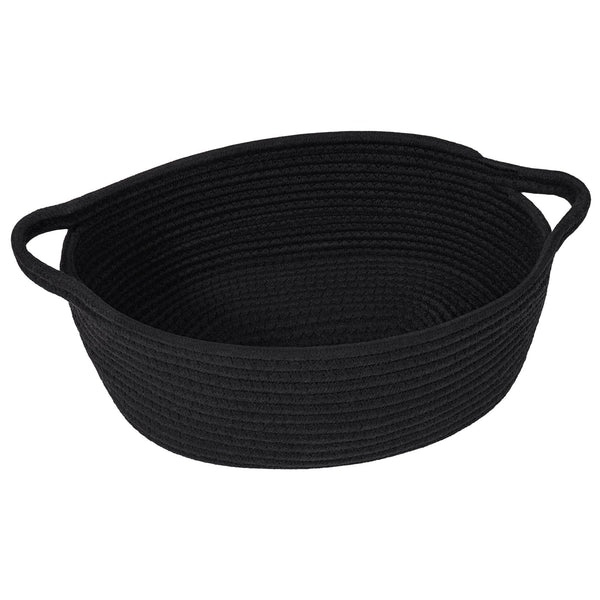 Goodpick small woven basket with handles offers simple storage and organization.
