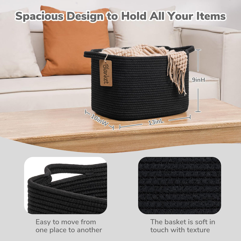 Goodpick towel basket with handles for quick bathroom organization