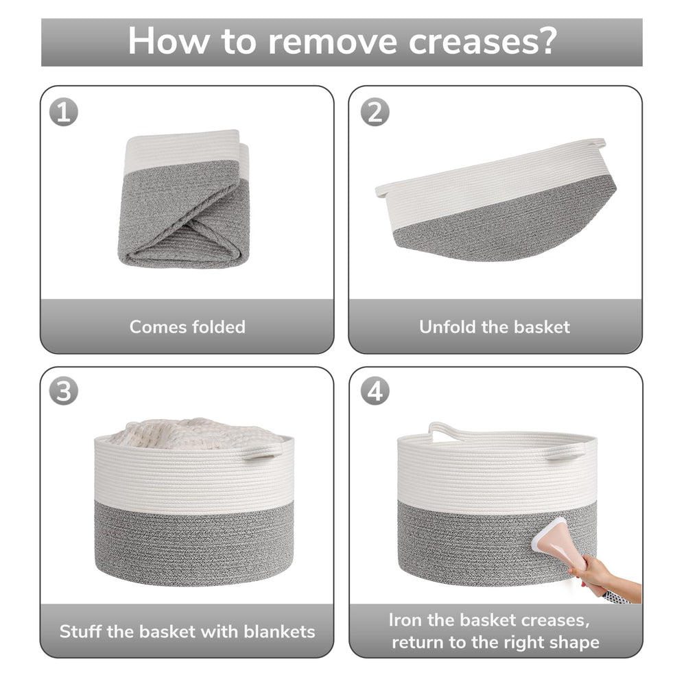 Goodpick versatile storage basket ideal for laundry, toys, and clothes.