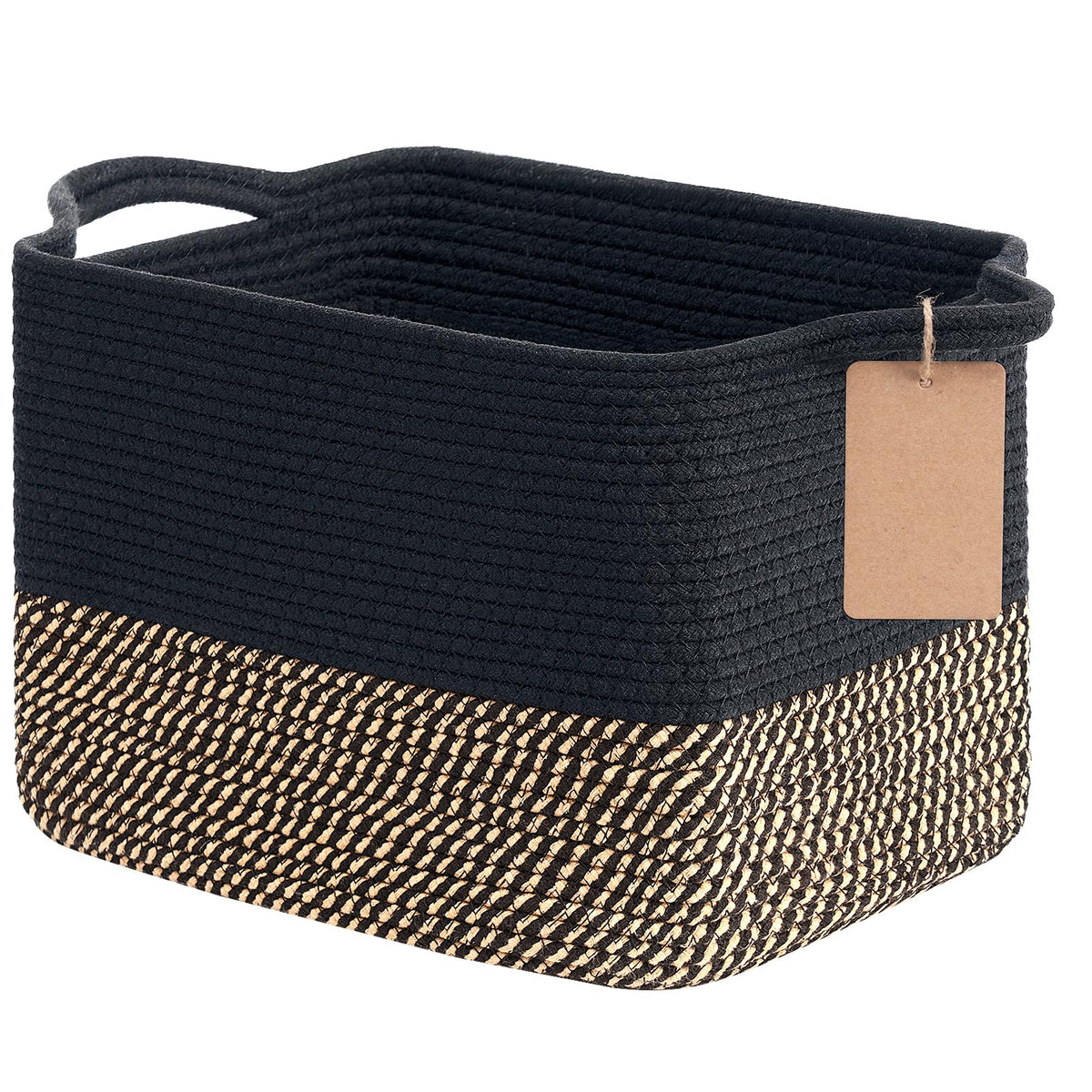 Goodpick woven storage basket on shelf for clutter-free storage.