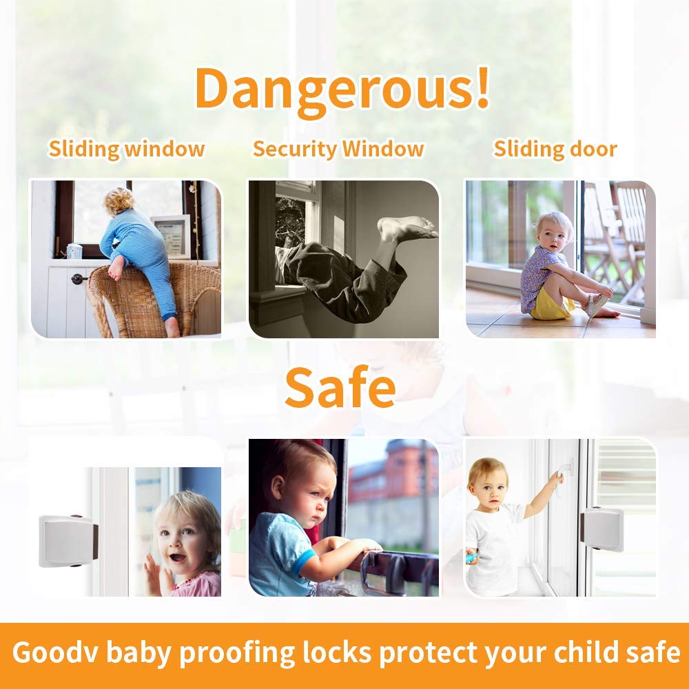 Goodv no-drill install lock on a sliding door