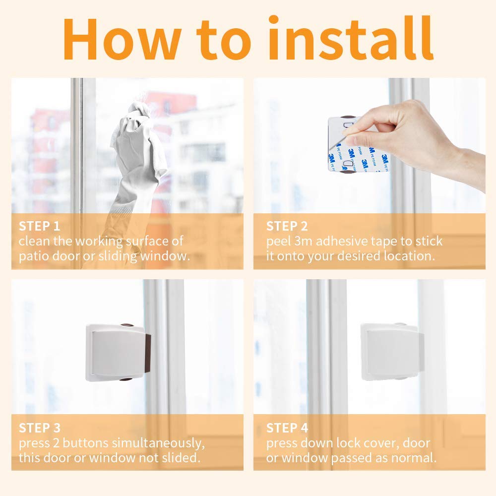 Goodv wide-fit lock for gaps from 0.42 to 1.18 inches