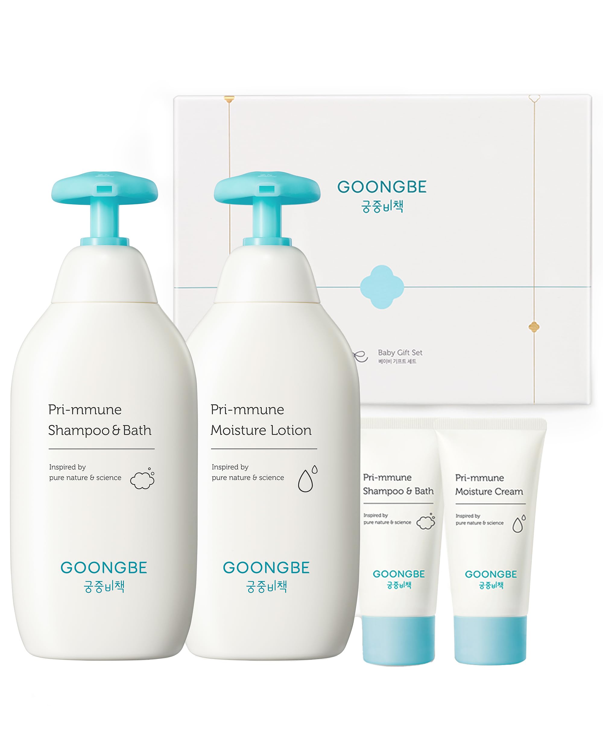 GOONGBE Baby Shampoo & Bath 350ml offers gentle cleansing for sensitive skin.