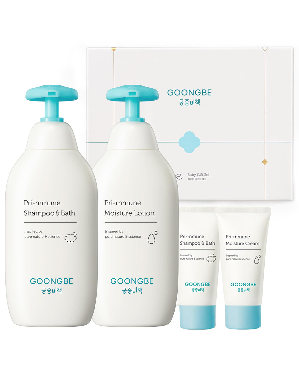 GOONGBE Baby Shampoo & Bath 350ml offers gentle cleansing for sensitive skin.