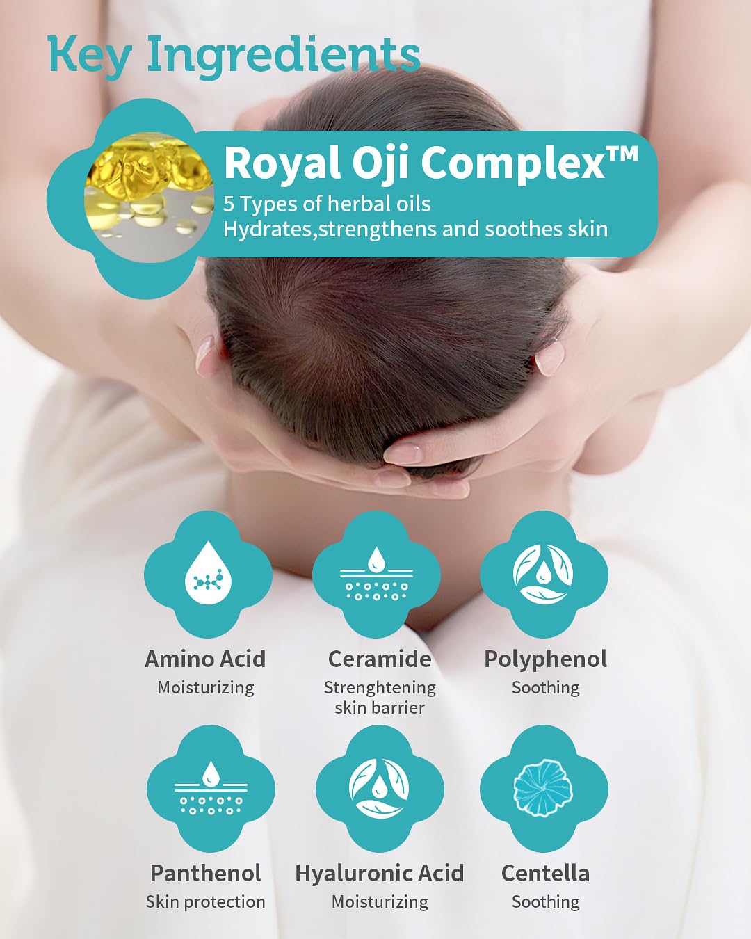 GOONGBE cushion application guide demonstrates gentle dab for exposed skin.