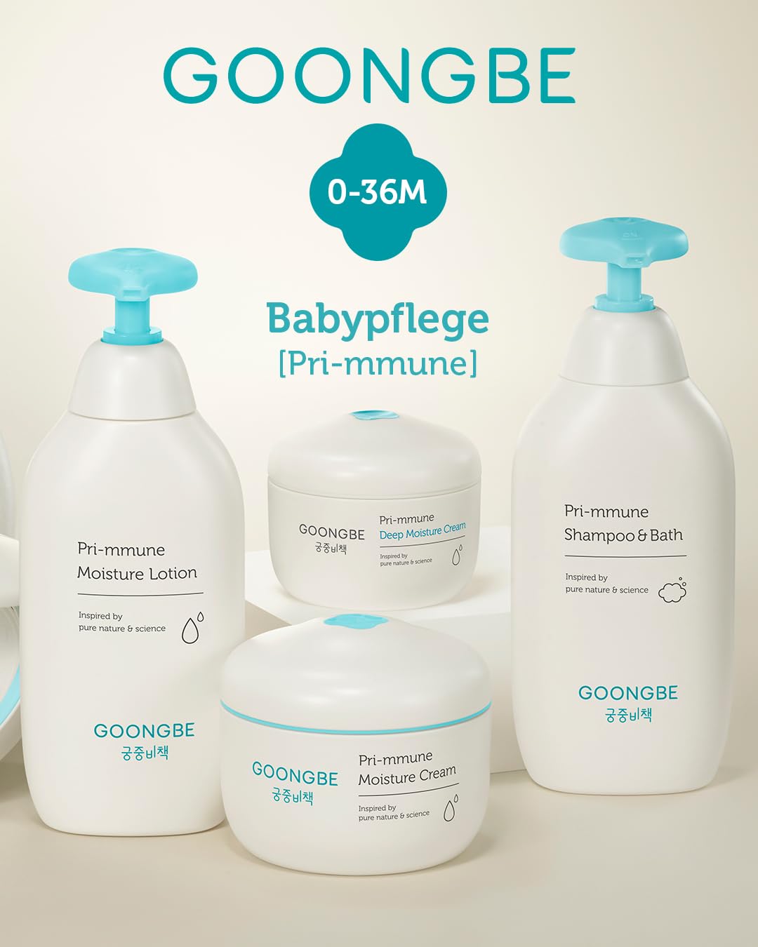 After-bath application of GOONGBE Pri-mmune Moisture Lotion leaves skin smooth and comfortable.