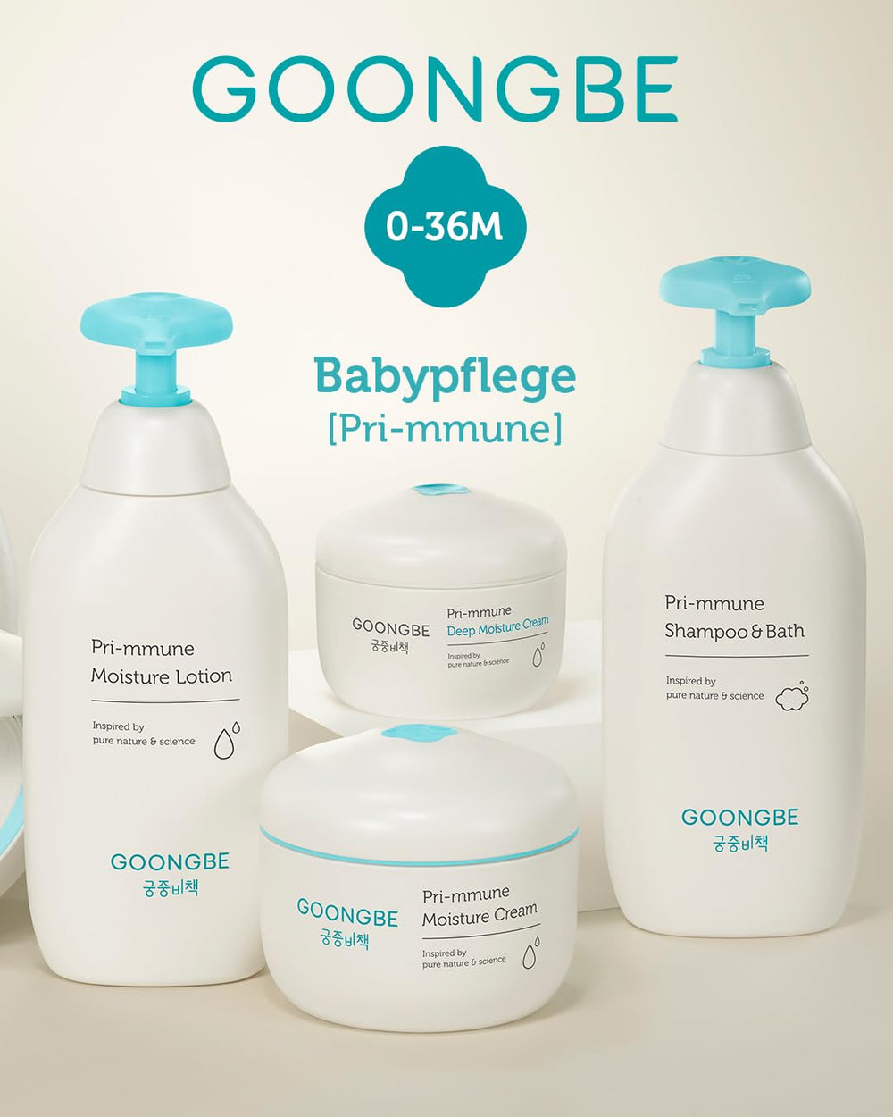 After-bath application of GOONGBE Pri-mmune Moisture Lotion leaves skin smooth and comfortable.