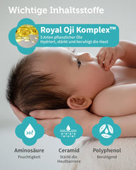 GOONGBE Pri-mmune Moisture Lotion on a baby hand provides daily gentle care.