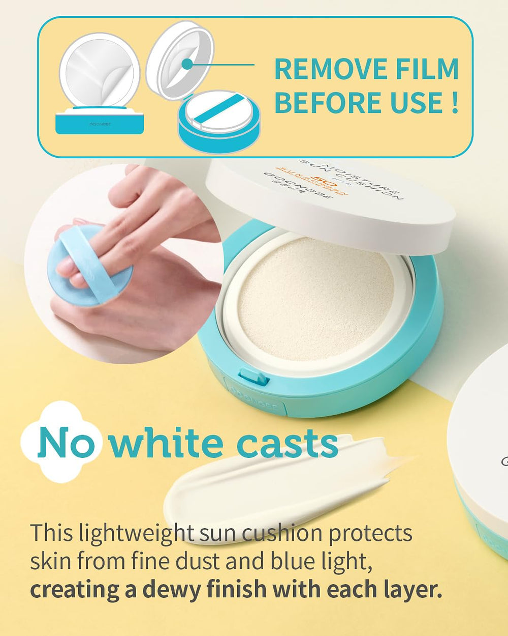 GOONGBE vegan reef-safe label communicates responsible protection.