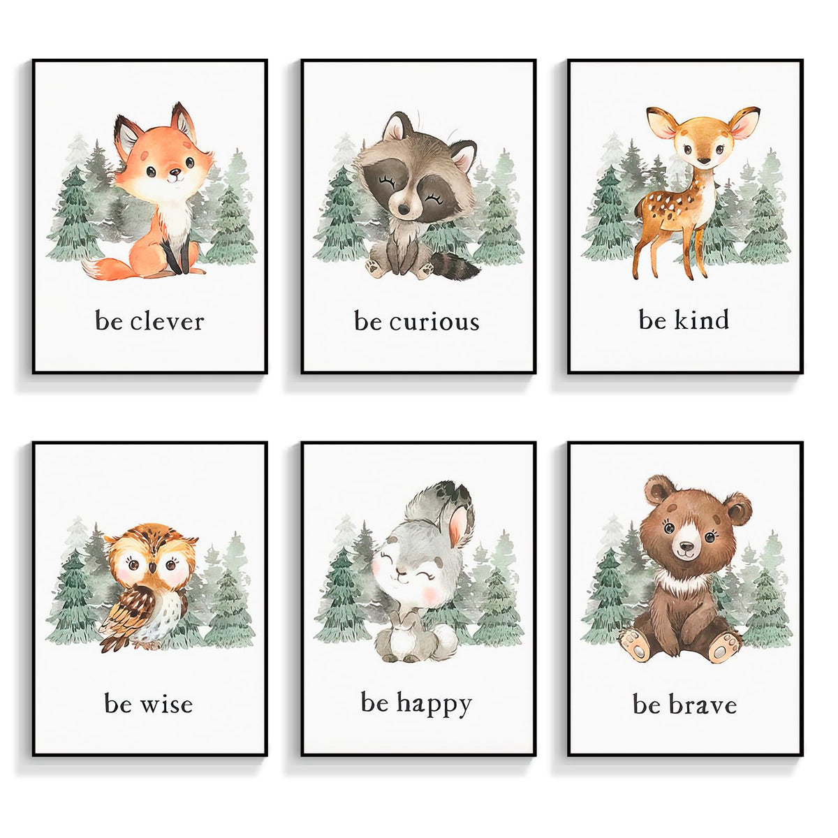 Gooptyinh framed fox poster adds playful woodland charm to a nursery.