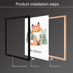 Gooptyinh framed rabbit poster brightens baby room with gentle forest vibes.