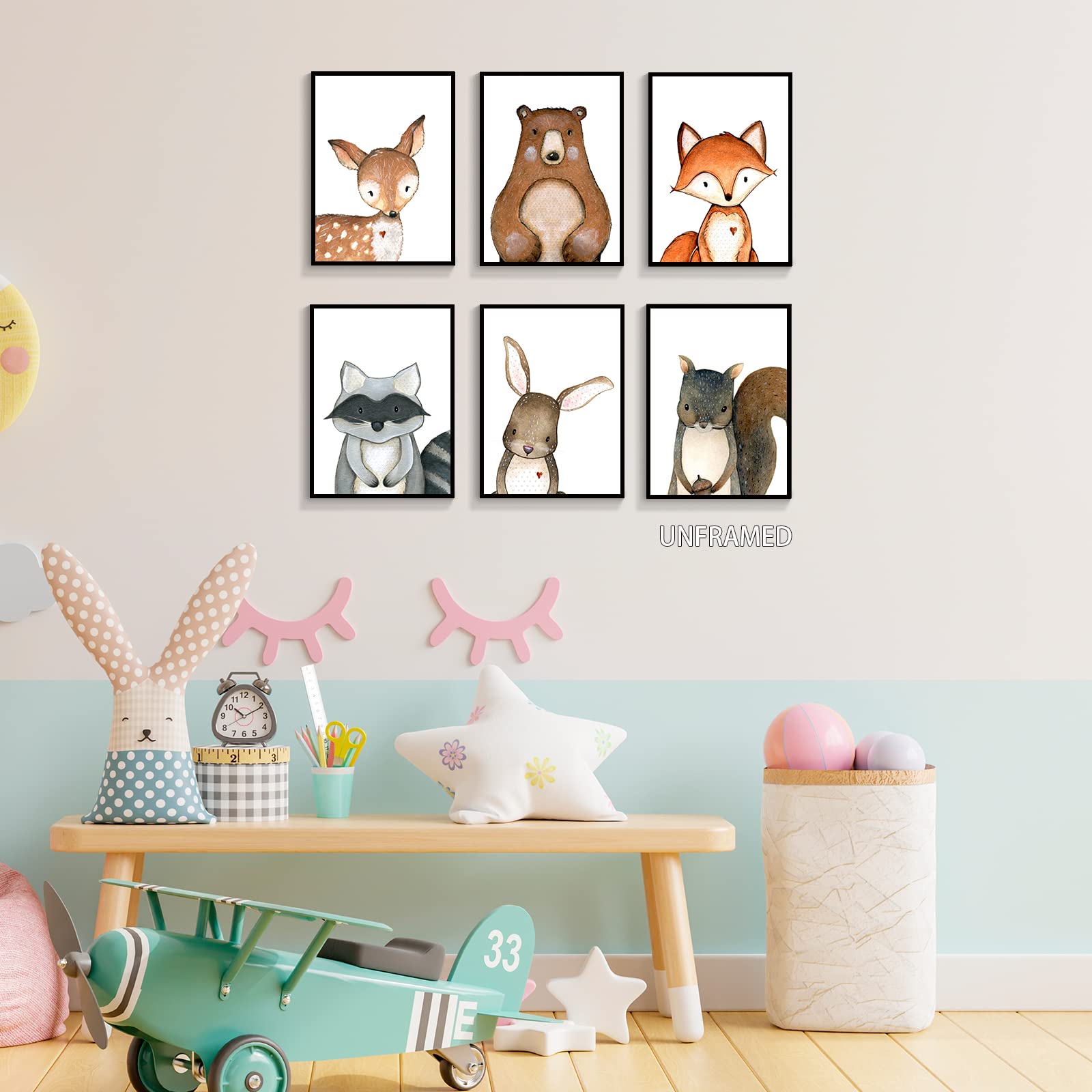 Gooptyinh nursery wall art forest theme for a warm, imaginative space