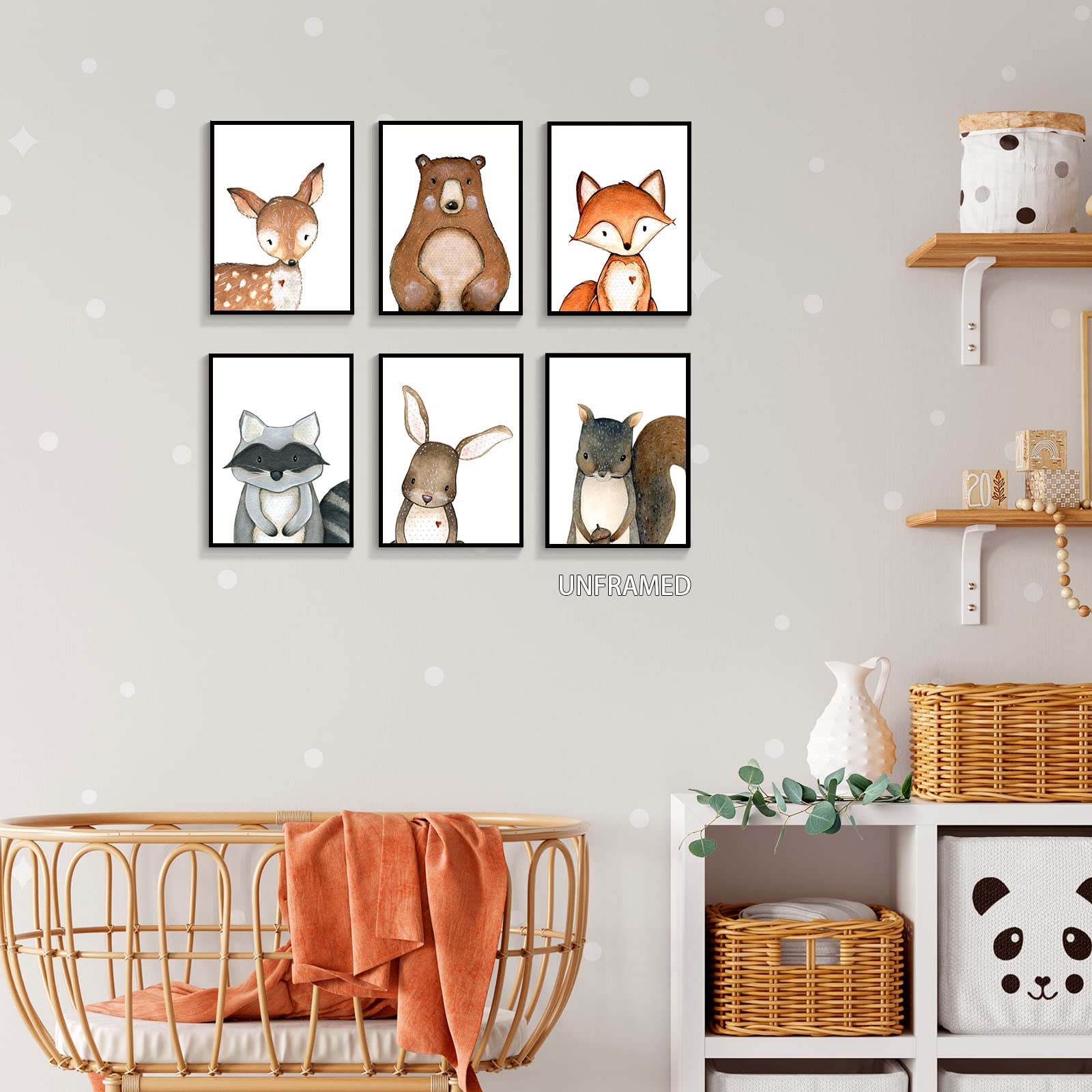 Gooptyinh forest wildlife poster enhances nursery aesthetics and storytelling