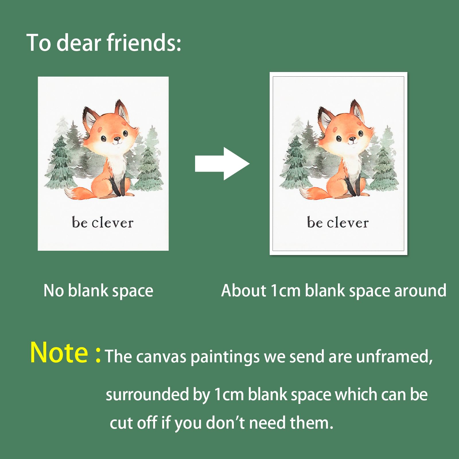 Gooptyinh woodland fox poster adds whimsy to a forest-themed nursery.