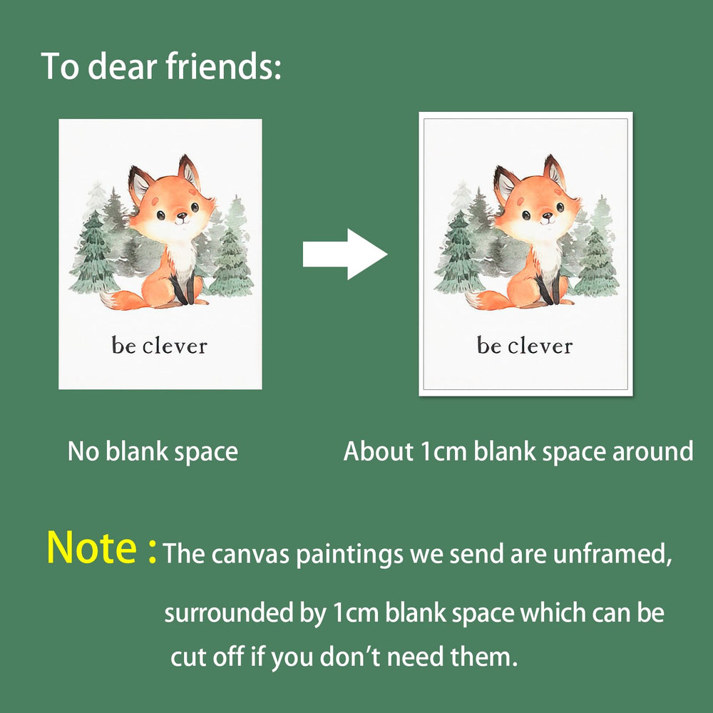 Gooptyinh woodland fox poster adds whimsy to a forest-themed nursery.
