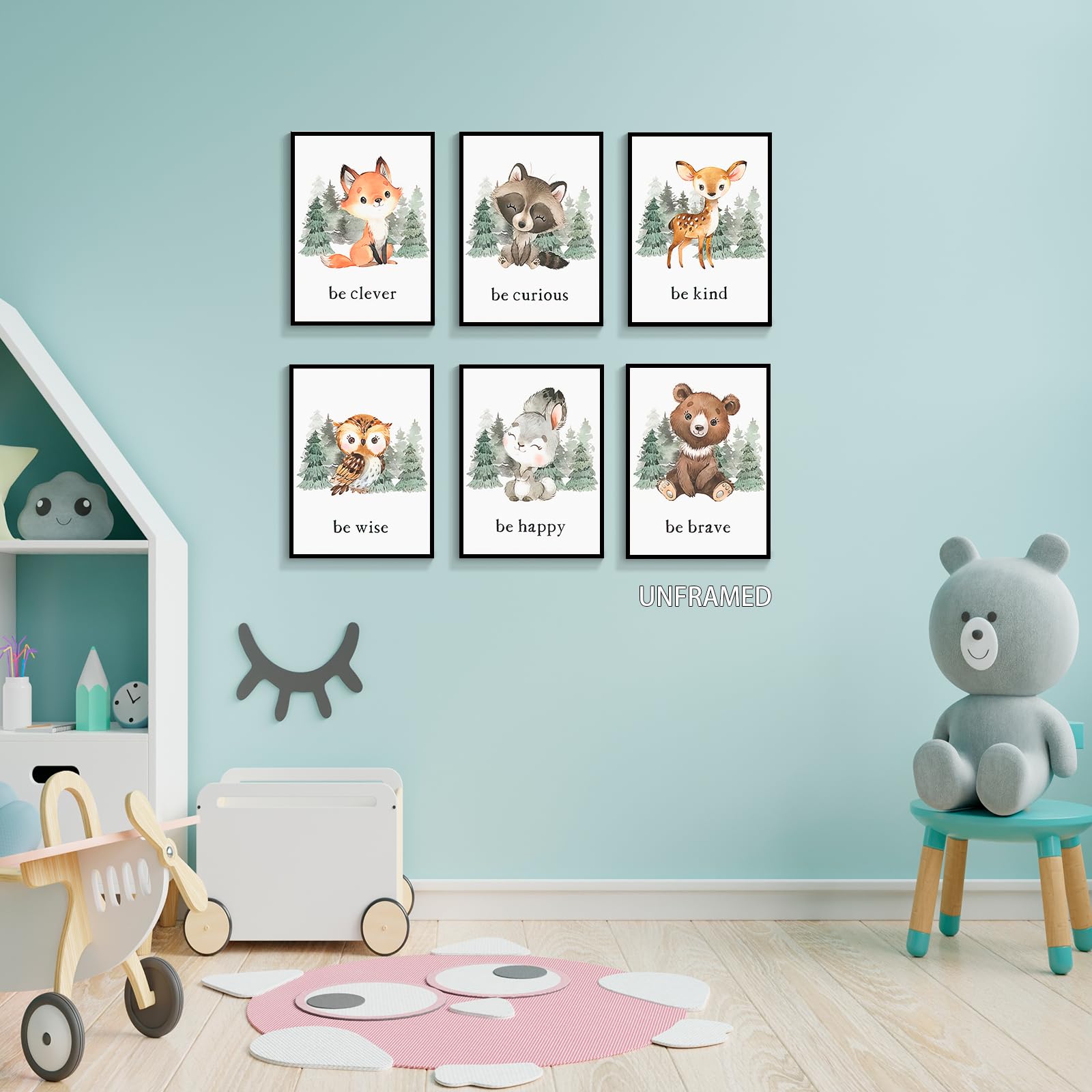 Gooptyinh woodland raccoon poster sparks curiosity in play areas.