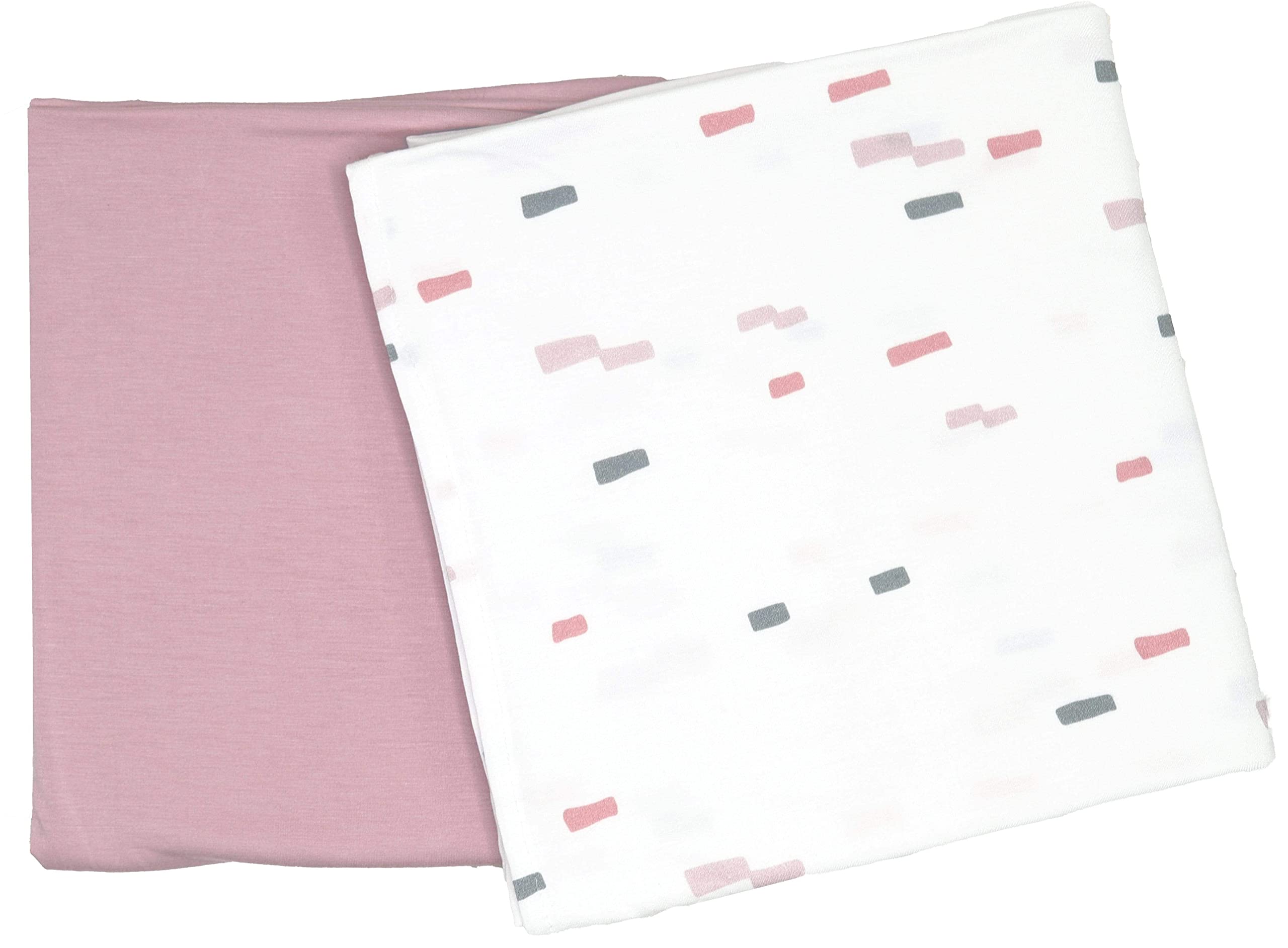 GooseWaddle lavender swaddle blanket folded showing generous 47x47 inch size