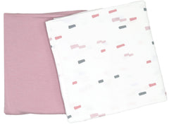 GooseWaddle lavender swaddle blanket folded showing generous 47x47 inch size