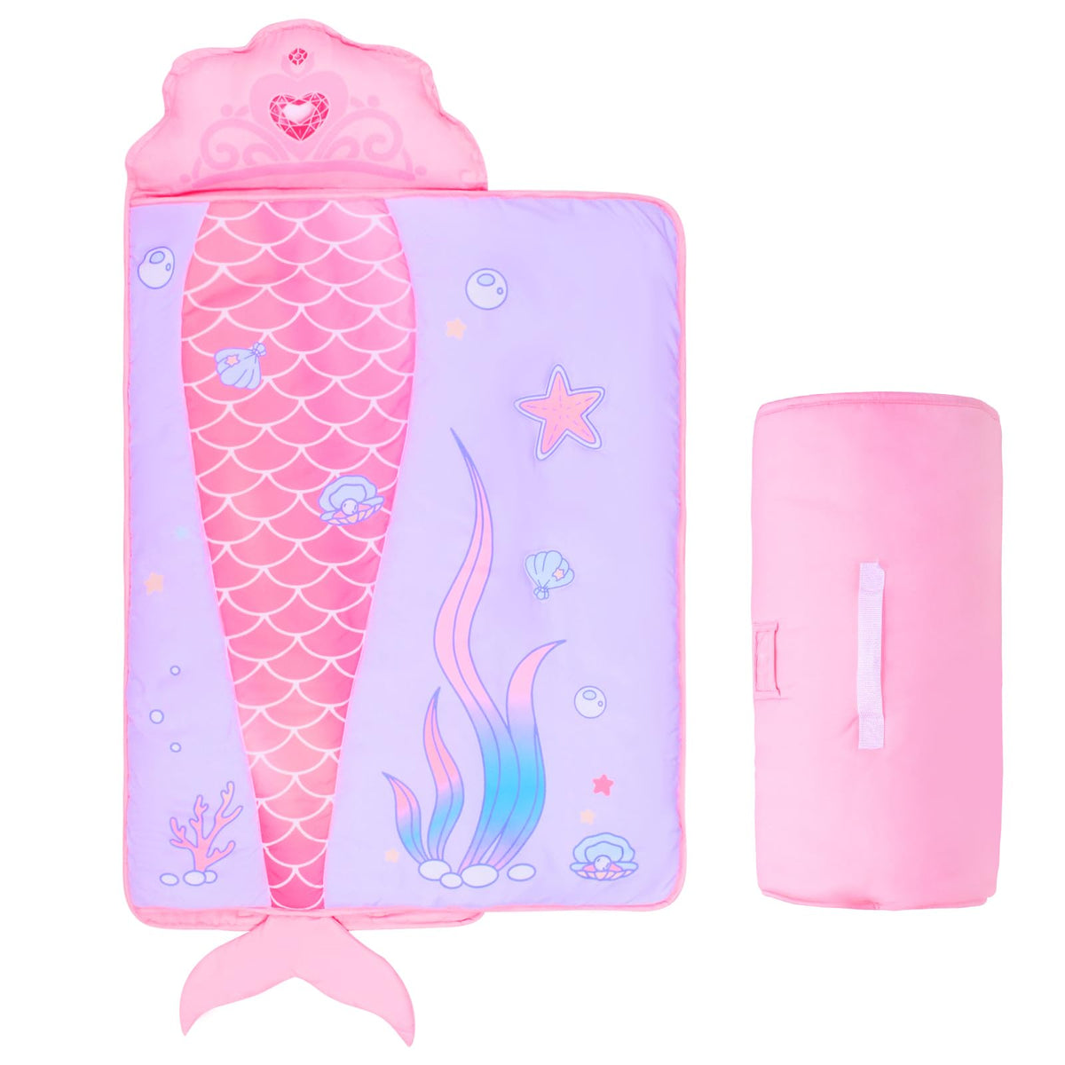 GOPHRALOVE Mermaid Nap Mat in soft fabric for cozy preschool naps.