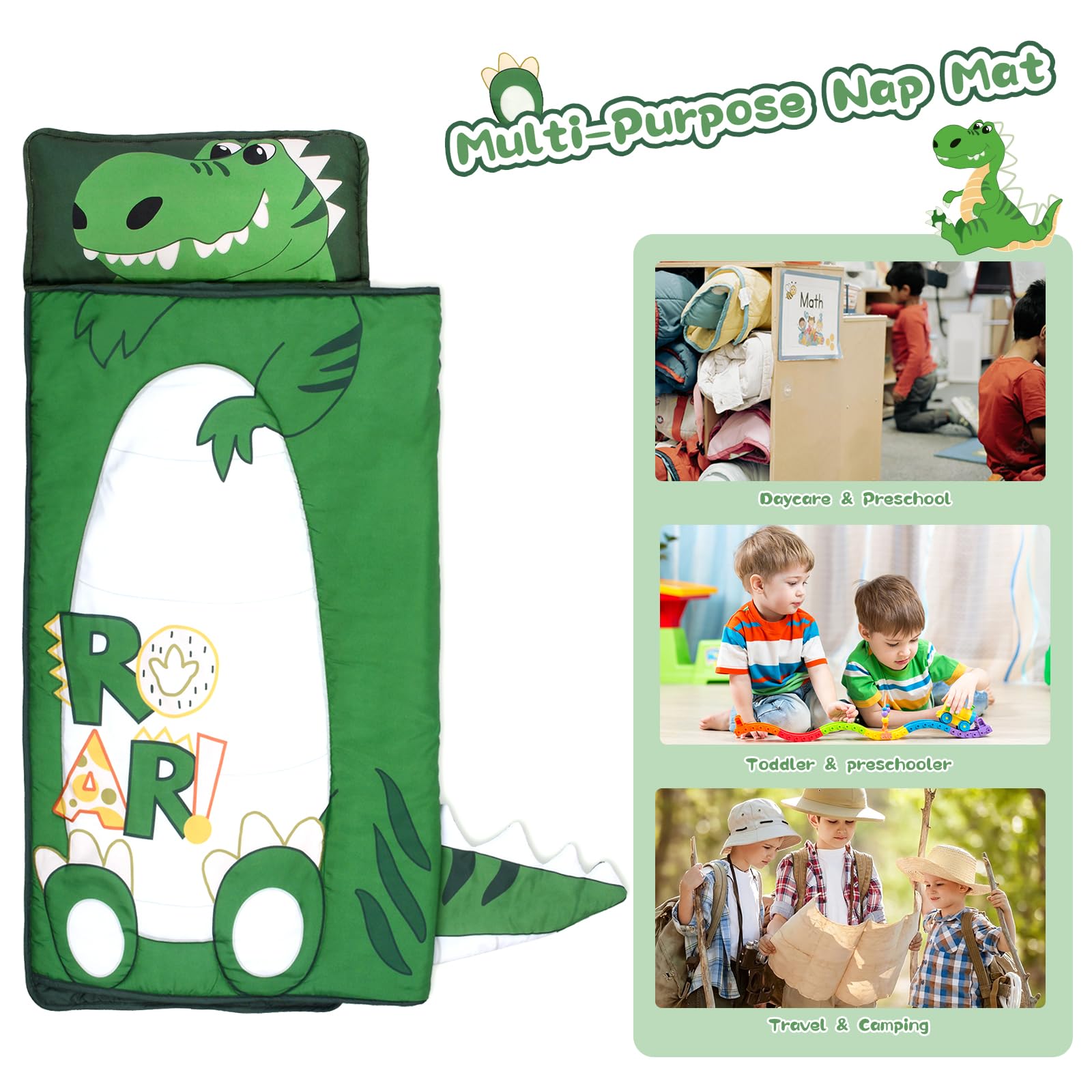 GOPHRALOVE nap mat rolled with handle for easy transport
